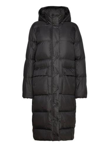 Coat Amira Down Topattu Pitkä Takki Black Lindex