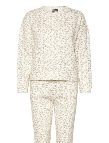 Pcxmas Chilli Sweat Set Jrs Bc Pyjama Beige Pieces