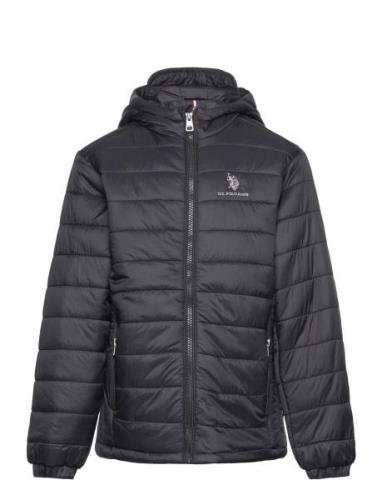 Uspa Hooded Quilted Jacket Toppatakki Black U.S. Polo Assn.