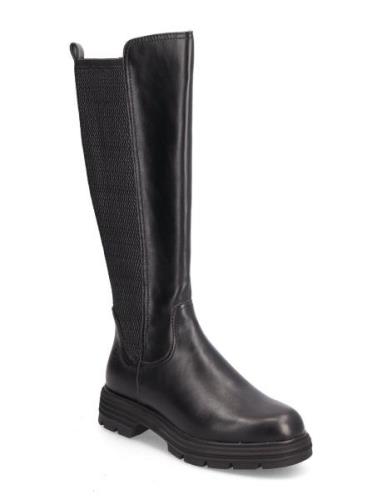 Women Boots Korkeavartiset Saapikkaat Black Tamaris