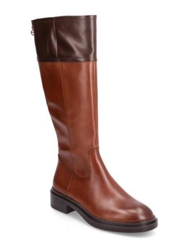 Women Boots Korkeavartiset Saapikkaat Brown Tamaris