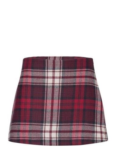 Tartan Mini Skirt Lyhyt Hame Red Tommy Hilfiger