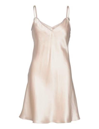 Pure Silk - Slip W.cording Yöpaita Pink Lady Avenue