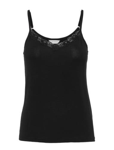 Bamboo - Camisole With Lace Toppi Black Lady Avenue