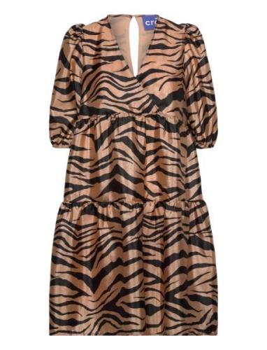 Leiacras Dress Lyhyt Mekko Brown Cras