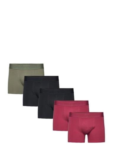 Gunnar Cotton 5-Pack Bokserit Burgundy Resteröds