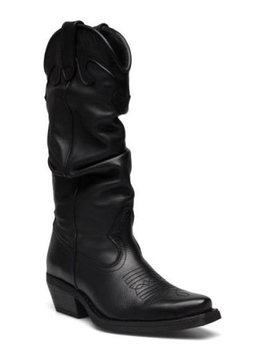 Wavery Boot Korkeavartiset Saapikkaat Black Steve Madden