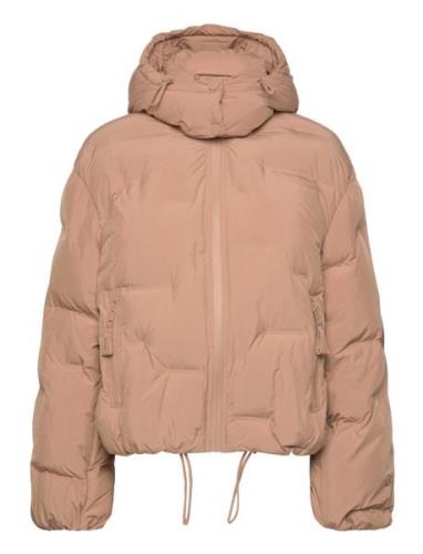 Soft Puffer Vuorillinen Takki Topattu Takki Beige Ganni