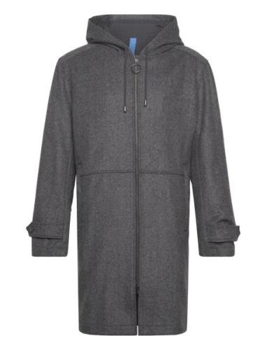 Paavo Wool Parka Coat Parka Takki Grey FRENN