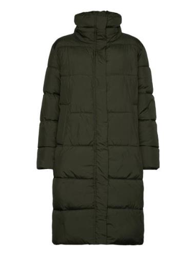 Oriana-Cw - Outerwear Vuorillinen Takki Topattu Takki Green Claire Wom...