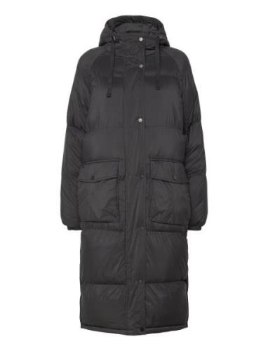 Nanna Puffer Coat Vuorillinen Takki Topattu Takki Black Noella