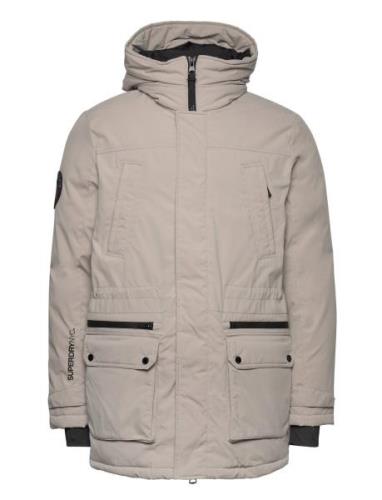 City Padded Parka Jacket Parka Takki Cream Superdry