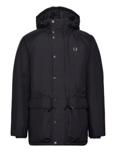 Padded Zip Jacket Parka Takki Black Fred Perry