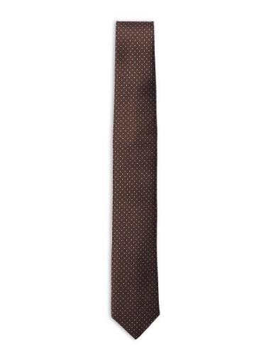 Slim Tie Solmio Kravatti Brown Amanda Christensen