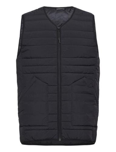 Go Anywear? Quilted Padded Zip Vest Liivi Black Knowledge Cotton Appar...