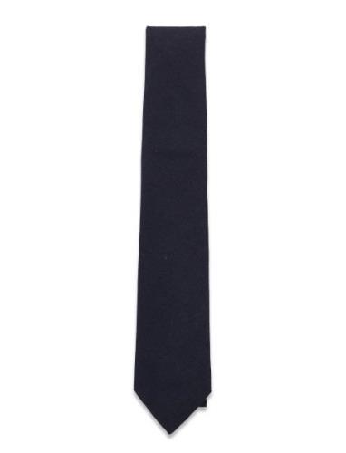 Solid Navy Cotton Tie Solmio Kravatti Navy AN IVY