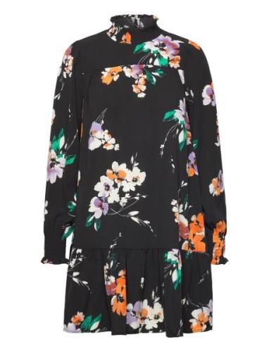 Vmshilah Naja High Neck Dress Wvn Ga Lyhyt Mekko Black Vero Moda