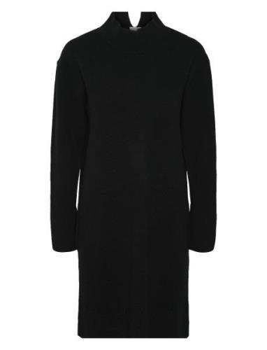 Yasemilie Ls High Neck Knit Dress S.noos Lyhyt Mekko Black YAS