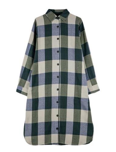 Plaid Check Shirt Dress Lyhyt Mekko Blue Bobo Choses