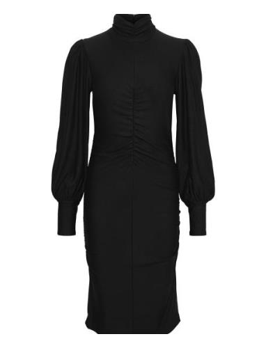 Rifagz Ls Cuff Dress Lyhyt Mekko Black Gestuz