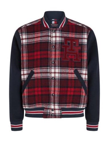 Tartan Varsity Bomber Bombertakki Takki Burgundy Tommy Hilfiger