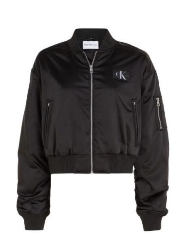 Satin Bomber Bombertakki Black Calvin Klein Jeans