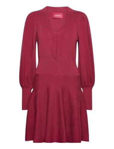 Jules Merino Dress Lyhyt Mekko Burgundy Ella&il