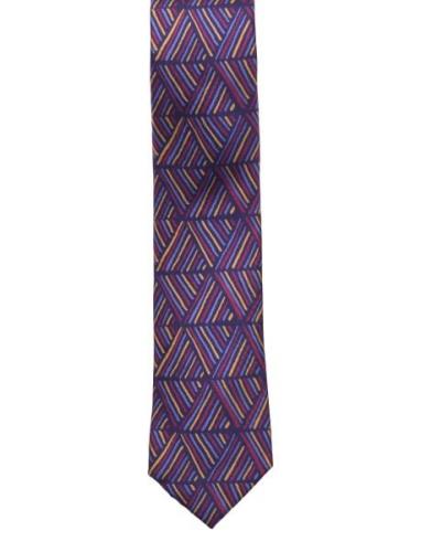 Malik Navy Burgundy Blue Silk Tie Solmio Kravatti Purple AN IVY