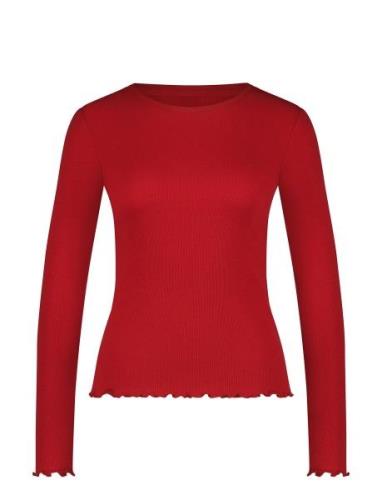 Top Ls Cotton Rib Babylock Toppi Red Hunkemöller