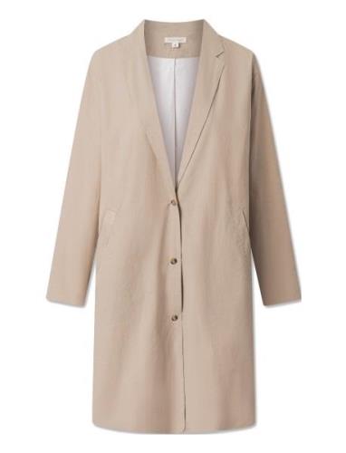 Carmina Coat Poplin Outerwear Coats Winter Coats Beige STUDIO FEDER