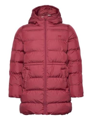 Hooded Midi Syrah Topattu Pitkä Takki Red LEVI´S Women