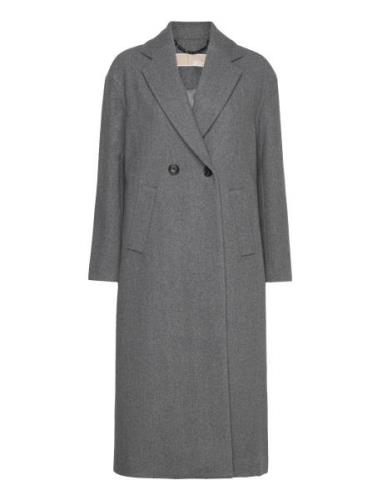 Wool Db Long Wool Coat Villakangastakki Grey Michael Kors