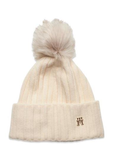 Essential Chic Pompom Beanie Accessories Headwear Beanies Cream Tommy ...