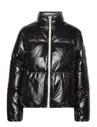 New York Gloss Puffer Jacket Vuorillinen Takki Topattu Takki Black Tom...