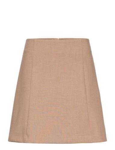 Slfrita Mw Short Skirt Camel Mel Noos Lyhyt Hame Beige Selected Femme