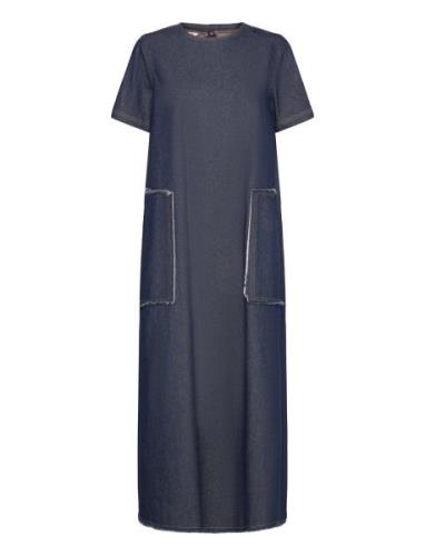 Objharlow S/S Long Dress E Div Maksimekko Juhlamekko Blue Object