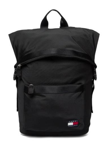 Tjm Daily Rolltop Backpack Reppu Laukku Black Tommy Hilfiger