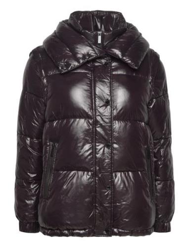 Heavyweight Puffer Vuorillinen Takki Topattu Takki Black Michael Kors