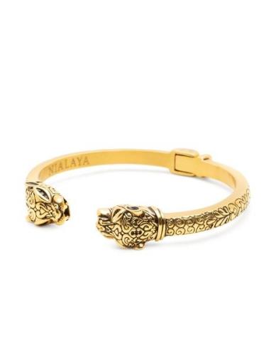 Men's Panther Bangle In Gold Rannekoru Korut Gold Nialaya