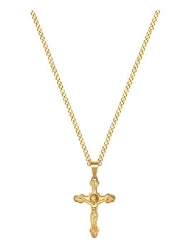 Men's Gold Necklace With Crucifix Pendant Kaulakoru Korut Gold Nialaya