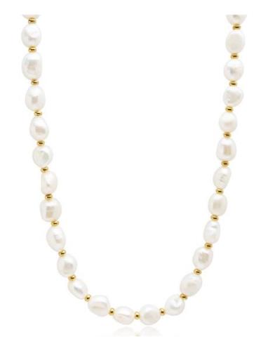 Men's Baroque Pearl Choker Kaulakoru Korut White Nialaya