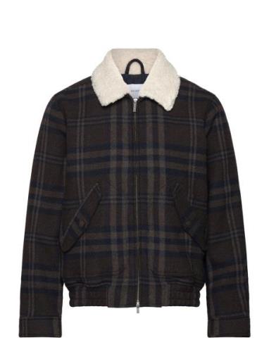 Gunnar Check Wool Jacket Villakangastakki Brown Les Deux