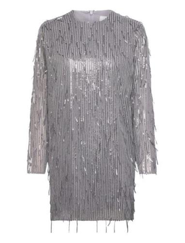 Madelin Sequin Dress Lyhyt Mekko Silver Hosbjerg