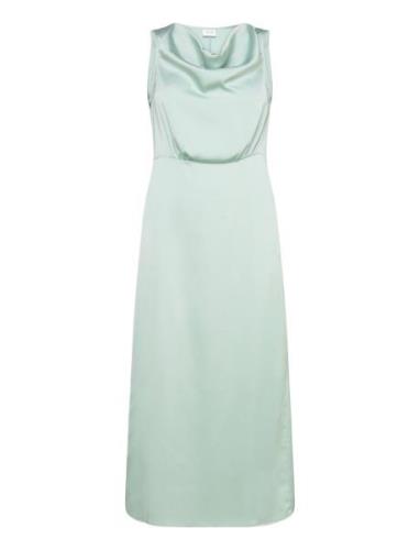 Viravenna Waterfall S/L Maxi Dress-Noos Maksimekko Juhlamekko Green Vi...