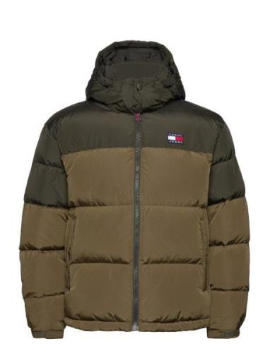 Tjm Alaska Colorblock Puffer Vuorillinen Takki Topattu Takki Khaki Gre...