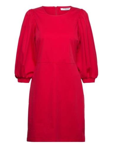 Mschlene Lana 3/4 Dress Lyhyt Mekko Red MSCH Copenhagen