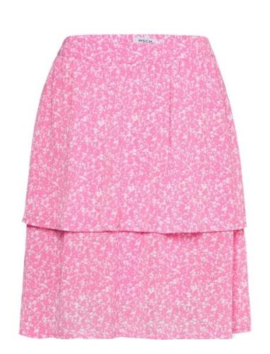 Mschelanina Rikkelie Short Skirt Aop Lyhyt Hame Pink MSCH Copenhagen