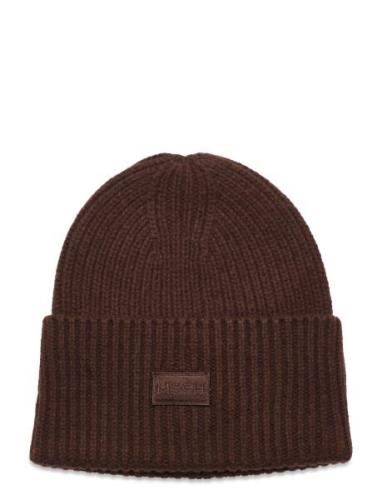 Mschkara Logo Beanie Accessories Headwear Beanies Brown MSCH Copenhage...