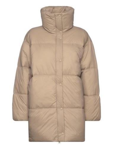 Mschdiona Jacket Vuorillinen Takki Topattu Takki Beige MSCH Copenhagen