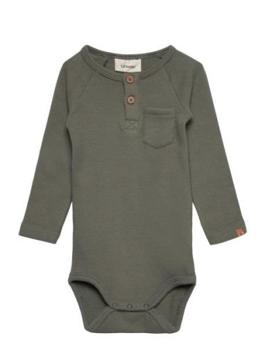 Nbmthor Ls Slim Body Lil Bodies Long-sleeved Green Lil'Atelier